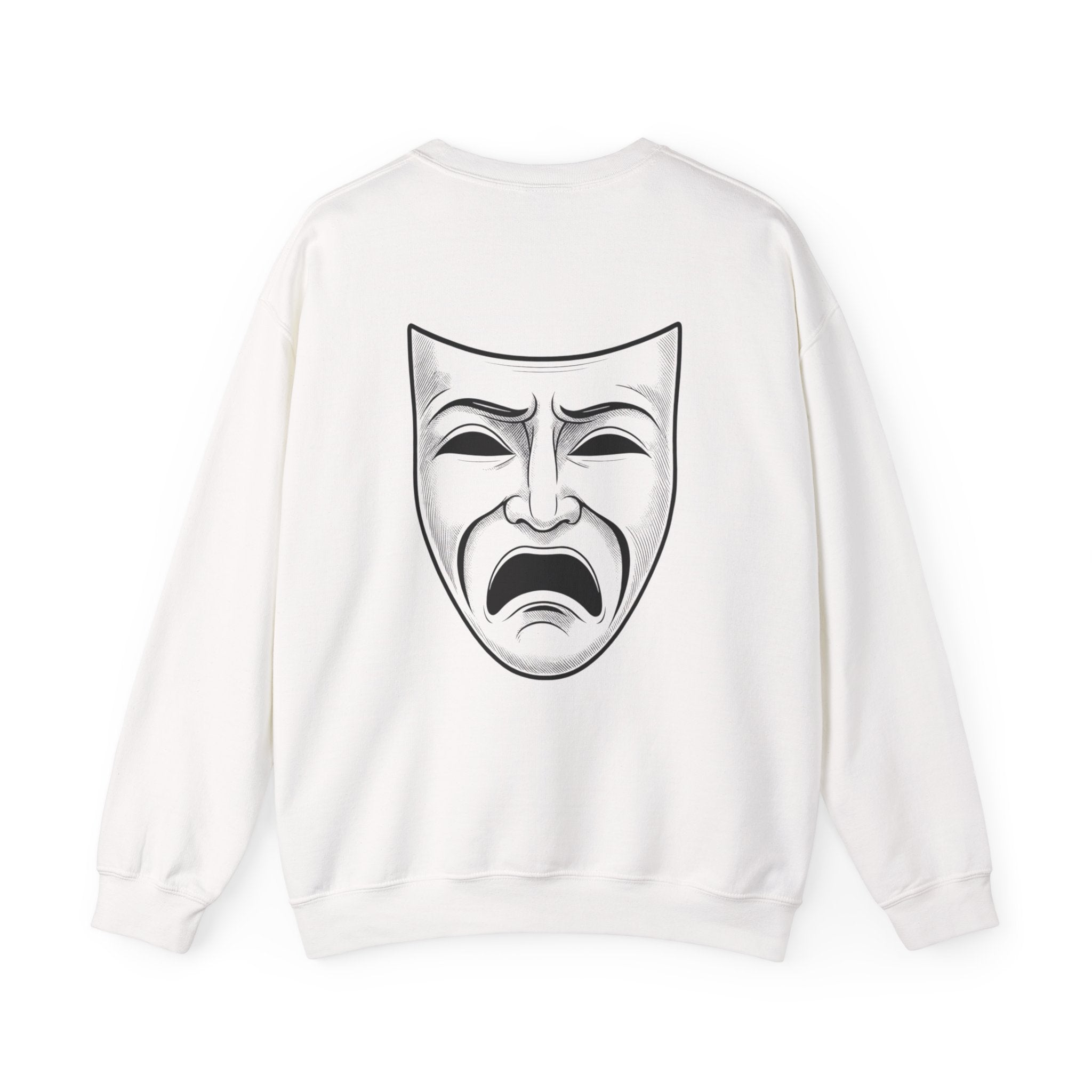 Melancholic Theater Sweatshirt - Unisex Heavy Blend™, Artistic Gift for Drama Lovers, Cozy Performance Apparel, Unique Costume, [...]