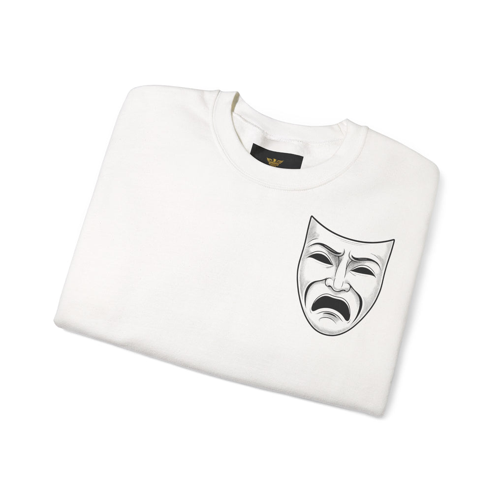 Melancholic Theater Sweatshirt - Unisex Heavy Blend™, Artistic Gift for Drama Lovers, Cozy Performance Apparel, Unique Costume, [...]