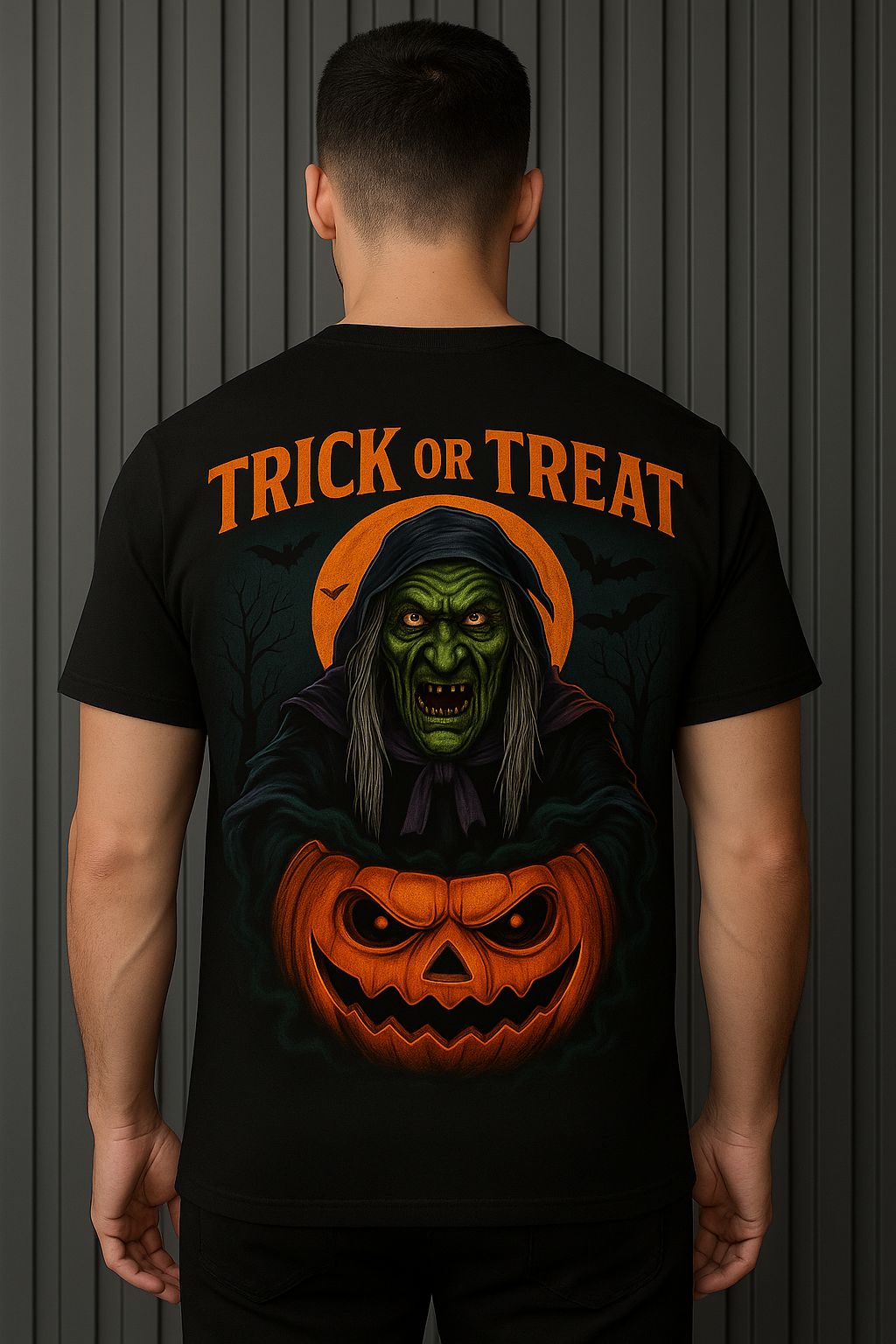 Halloween Graphic Tee, Unisex Softstyle T-Shirt, Trick or Treat Shirt, Spooky Costume, Fall Fashion, Pumpkin Print Top