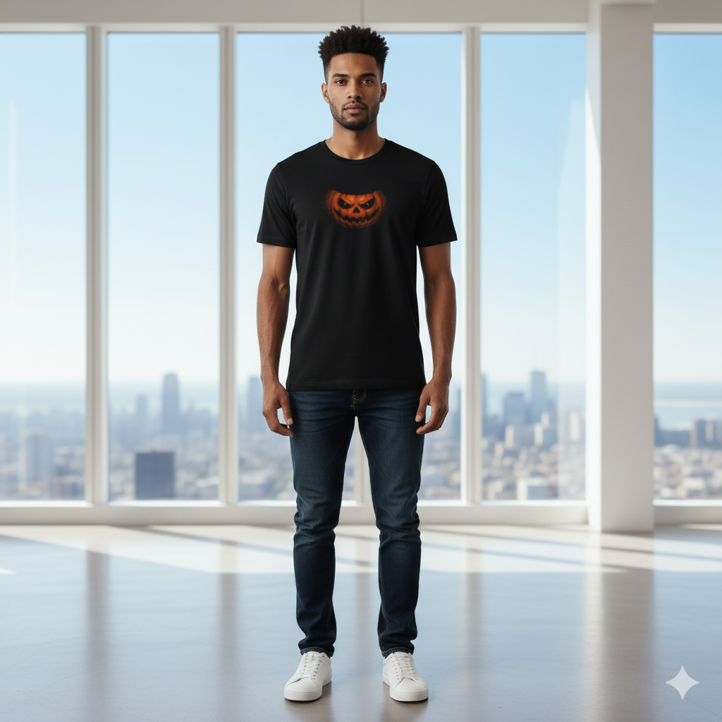 Halloween Graphic Tee, Unisex Softstyle T-Shirt, Trick or Treat Shirt, Spooky Costume, Fall Fashion, Pumpkin Print Top