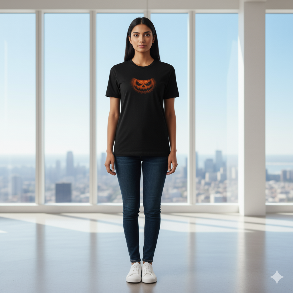 Halloween Graphic Tee, Unisex Softstyle T-Shirt, Trick or Treat Shirt, Spooky Costume, Fall Fashion, Pumpkin Print Top