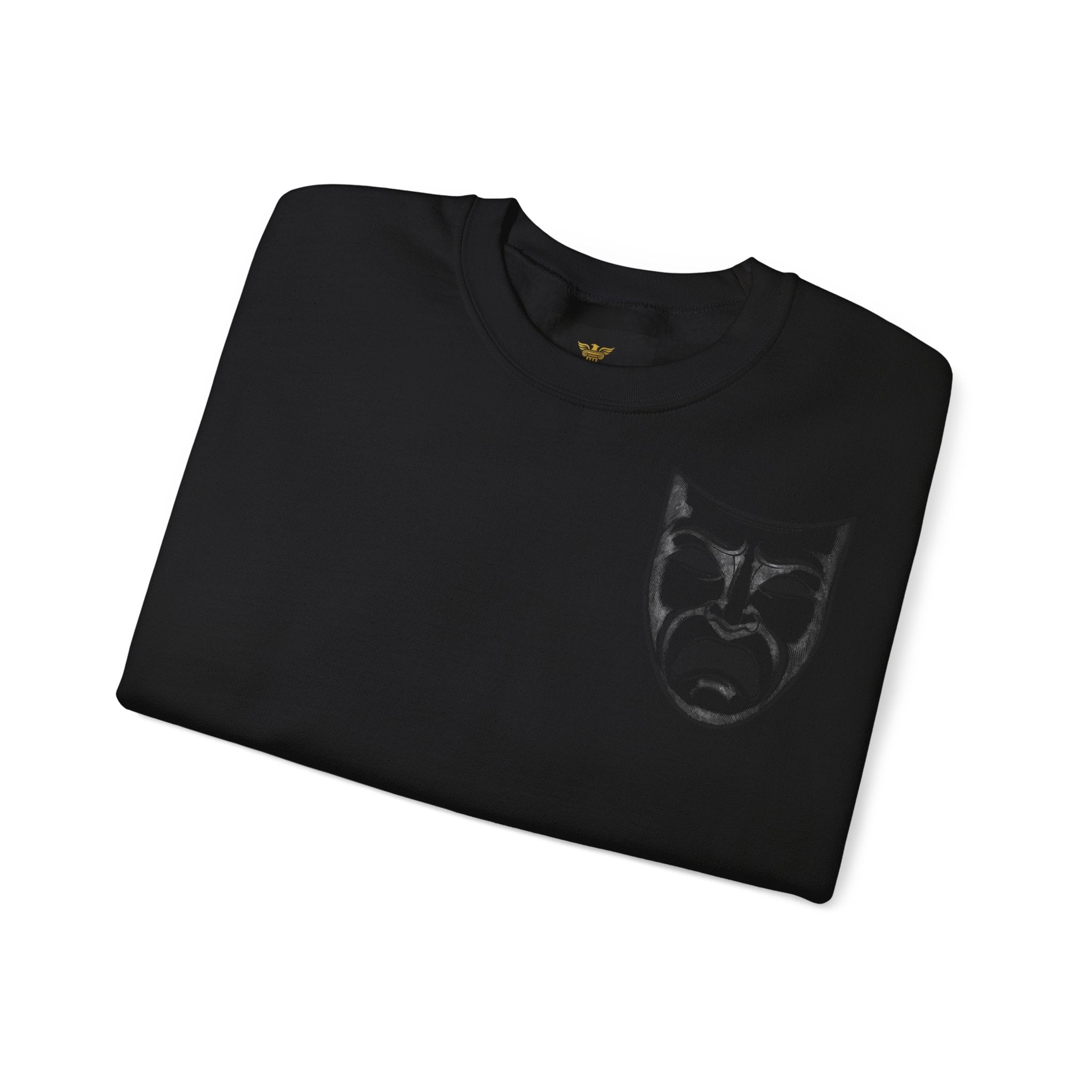 Melancholic Theater Sweatshirt - Unisex Heavy Blend™, Artistic Gift for Drama Lovers, Cozy Performance Apparel, Unique Costume, [...]