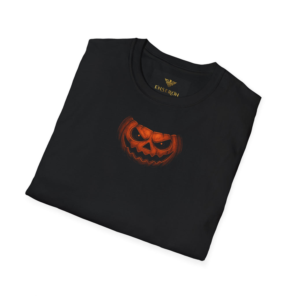 Halloween Graphic Tee, Unisex Softstyle T-Shirt, Trick or Treat Shirt, Spooky Costume, Fall Fashion, Pumpkin Print Top