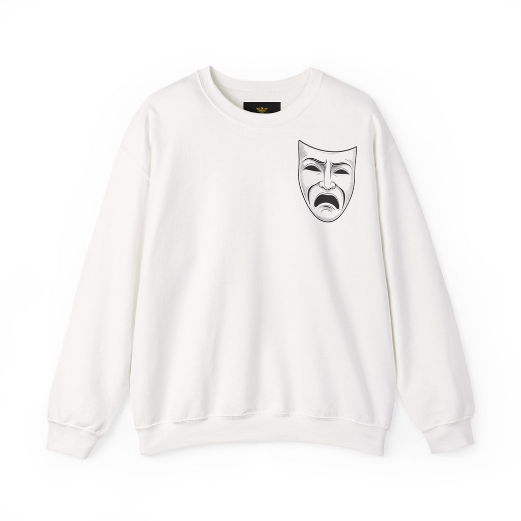 Melancholic Theater Sweatshirt - Unisex Heavy Blend™, Artistic Gift for Drama Lovers, Cozy Performance Apparel, Unique Costume, [...]