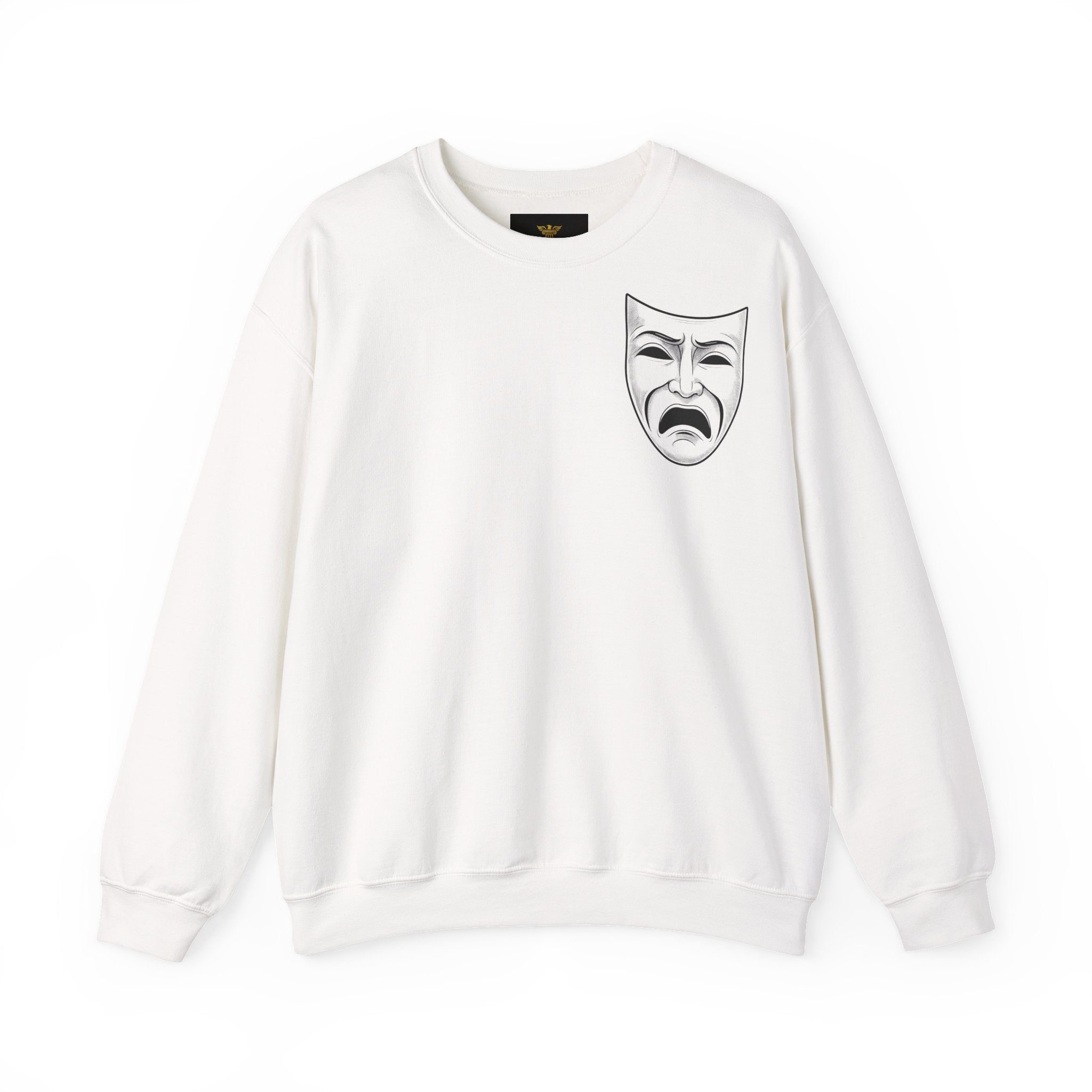 Melancholic Theater Sweatshirt - Unisex Heavy Blend™, Artistic Gift for Drama Lovers, Cozy Performance Apparel, Unique Costume, [...]