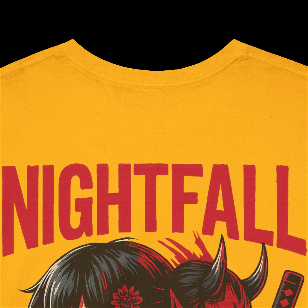 Unisex Heavy Cotton Tee with Nightfall Crimson Fury Design, Anime Style Shirt, Graphic Tee, Casual Wear, Gift for Anime Lovers, [...]